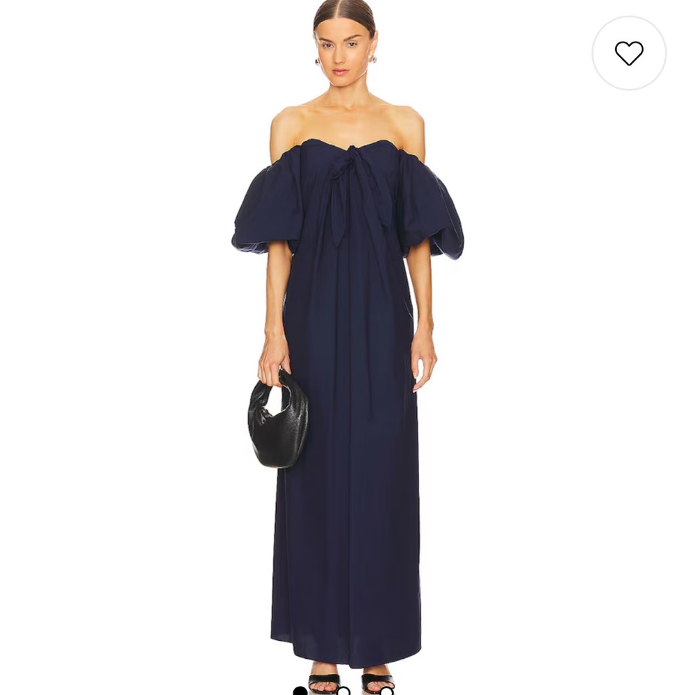 Caroline Constas Strapless Navy Dress